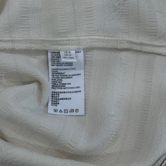 Anthropologie Maeve Quinn Fringe Tank Top Cream Size 10 - Picture 8 of 9